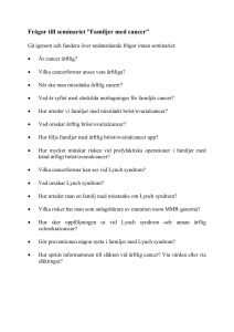 Frågor till seminariet ”Familjer med cancer”