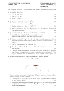 LUNDS TEKNISKA HÖGSKOLA MATEMATIK