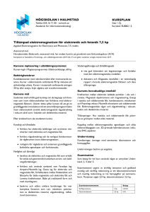 HÖGSKOLAN I HALMSTAD KURSPLAN Tillämpad