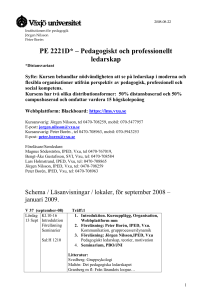 Pedagogiskt och professionellt ledarskap