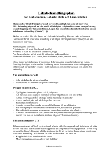 Handlingsplan för att motverka kränkande behandling och