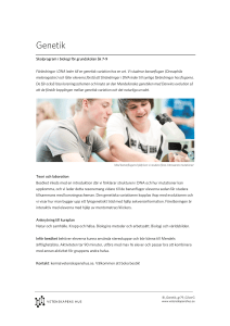 Genetik - Vetenskapens Hus