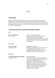 Vcm är jag? Arbetslivserfarenhet i omvänd