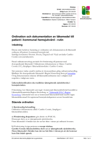 Ordination och dokumentation av läkemedel till patient i kommunal