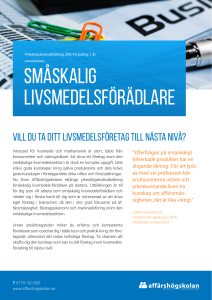 Småskalig livsmedelsförädlare