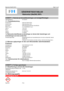 SÄKERHETSDATABLAD Natronlut (NaOH) 50%