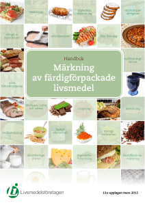 Märkning av färdigförpackade livsmedel