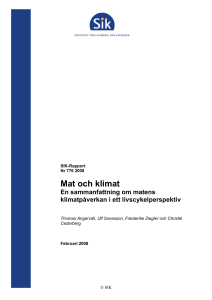 Mat och klimat - Teknologirådet