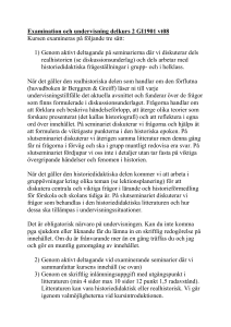 Examination och undervisning delkurs 2 GIX541