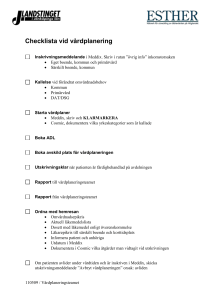 Checklista vid vårdplanering