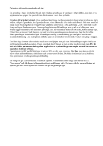 Patientens information angående grå starr