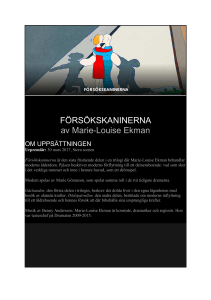 FÖRSÖKSKANINERNA av Marie-Louise Ekman