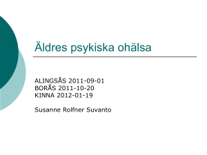 Äldres psykiska ohälsa