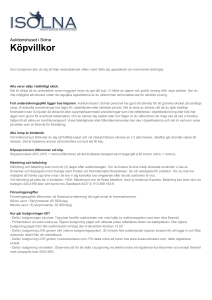 Våra köpvillkor - Auktionshuset i Solna