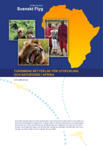 turismens betydelse för utveckling och naturvård i afrika