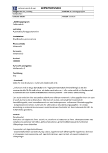 Matematik 3 - Högskolan på Åland