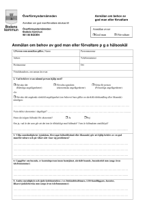 Anmälan om behov av god man eller förvaltare
