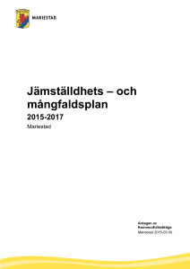 Jämställdhets – och mångfaldsplan