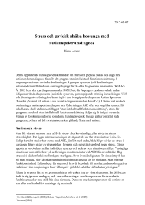 Stress och psykisk ohälsa hos unga med autismspektrumdiagnos