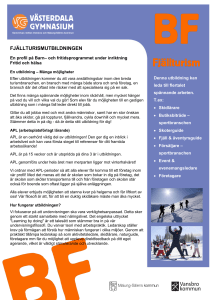 FJÄLLTURISMUTBILDNINGEN