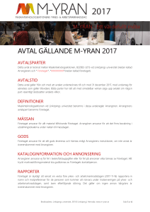 AVTAL GÄLLANDE M