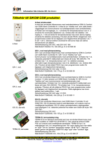Tillbehör till SIKOM GSM produkter