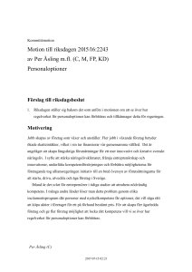 C, M, FP, KD - Riksdagens öppna data