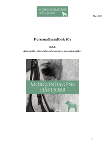 Personalhandbok för xxx