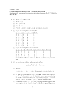 MATEMATIK Chalmers tekniska högskola och