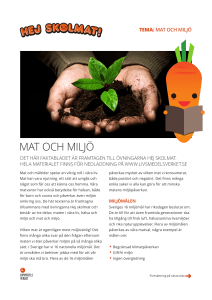 mat och miljö - Livsmedelsverket