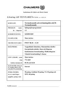 Lösning till TENTAMEN070306 rev 080310