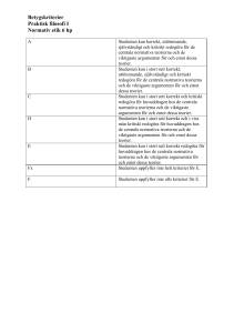 Normativ etik_betygskriterier