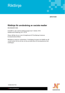 Riktlinje för användning av sociala medier