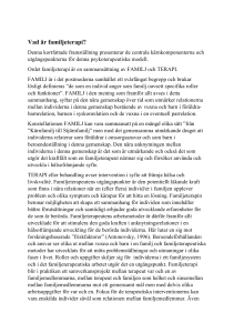 Vad är familjeterapi?