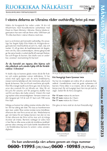 MÅNADS-BREV Juli 2012