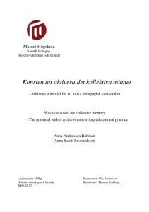 Konsten att aktivera det kollektiva minnet