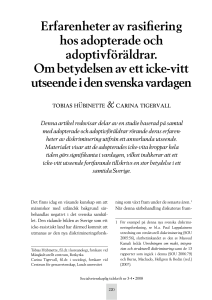 Erfarenheter av rasifiering hos adopterade och