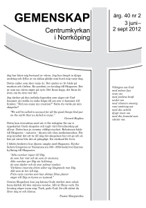gemenskap - Centrumkyrkan Norrkoping