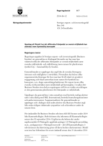 Uppdrag att föreslå hur det affärsnära främjandet av