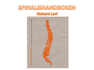 SPINALISHANDBOKEN Richard Levi och Claes Hultling