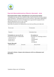 Egenvård-läkemedelshantering (Stående Läkemedel)