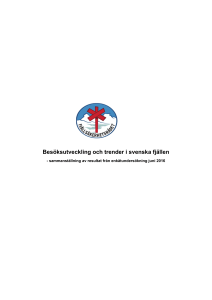 Besöksutveckling och trender i svenska fjällen