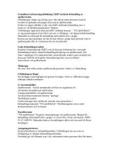 Grundkurs/orienteringsutbildning i KBT inriktad