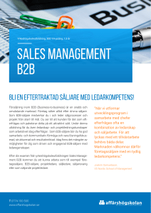 Sales Management B2B