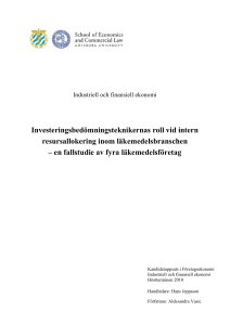 Investeringsbedömningsteknikernas roll vid intern