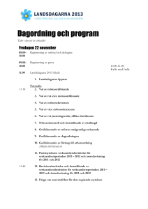 Dagordning och program