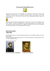 Klassisk Musikhistoria