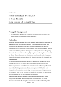 Social ekonomi och sociala företag