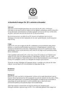 Arbetsbeskrivningar för JF:s utskottsverksamhet