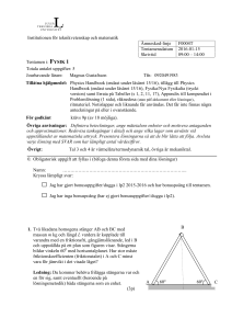 Institutionen för teknikvetenskap och matematik Ämneskod